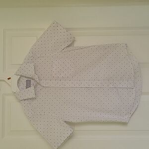 Children's PLACE Boy's print poplin button down shirt, Short Sleeve, Size 7/8 MM